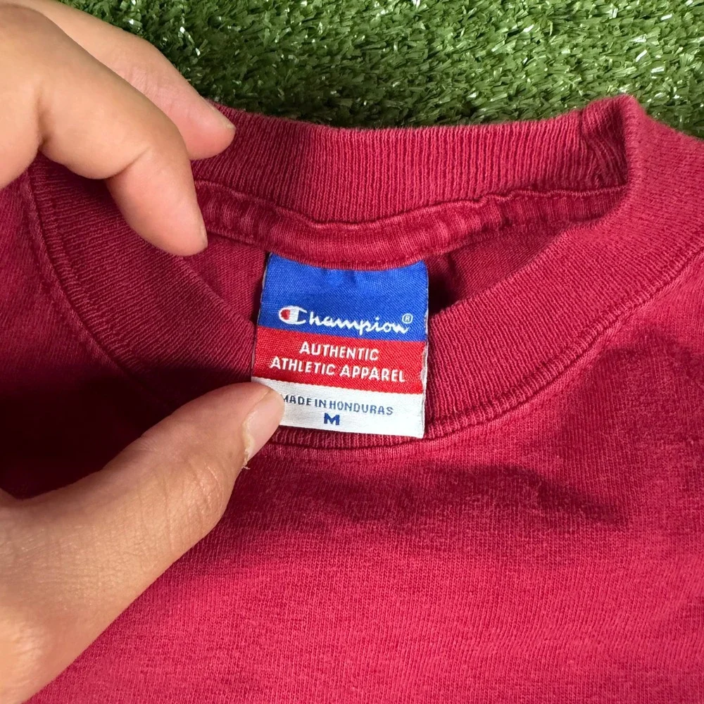 Champion Arkansas Razorbacks HOGS Long‎ Sleeve T-Shirt Mens Medium Red NCAA